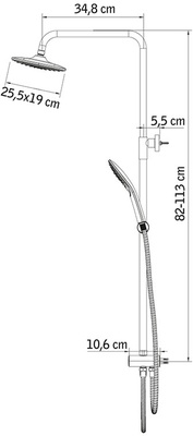 COLUMNA DUCHA BOSTON CROMADA HABITEX